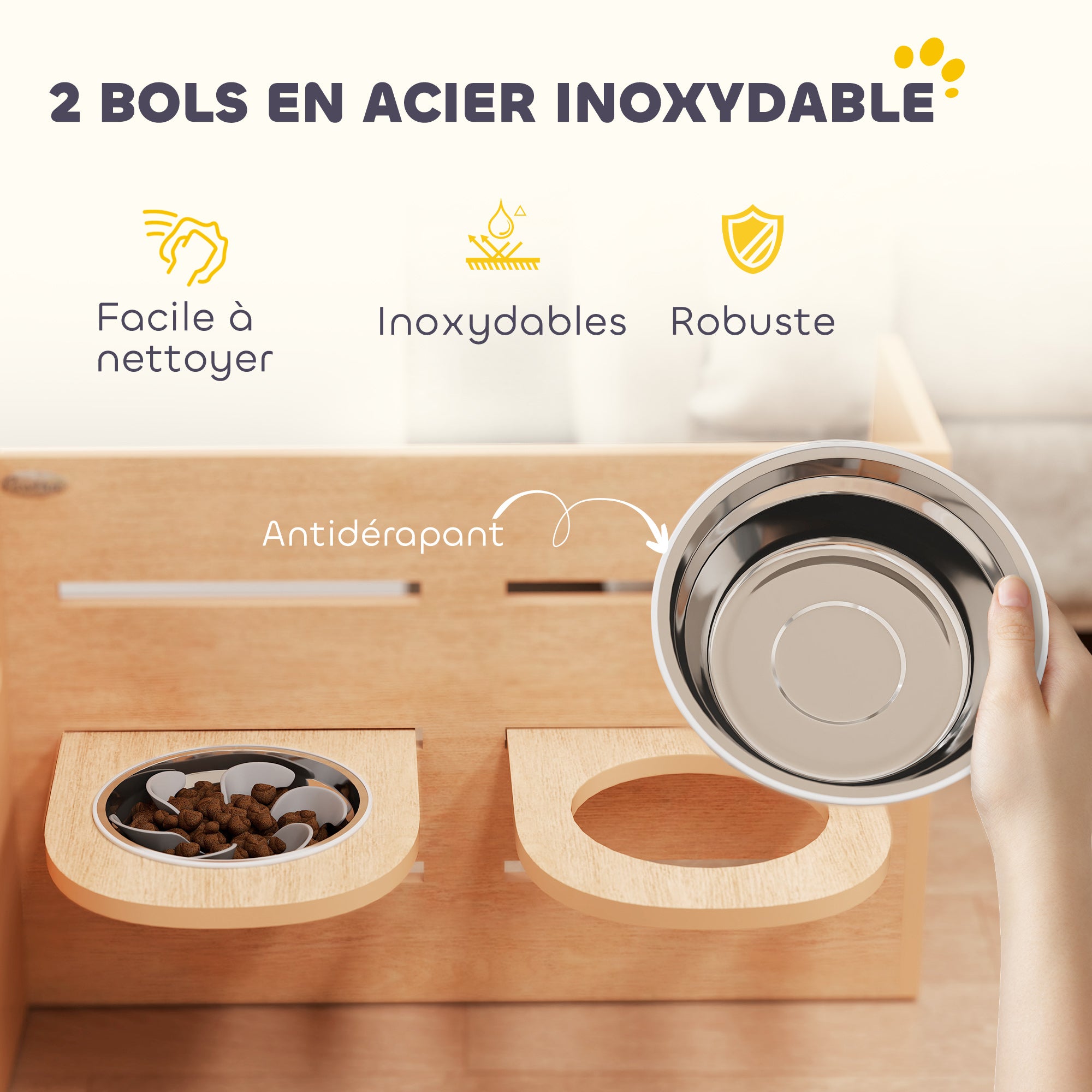 Gamelle surélevée réglage pour chien-2 bols🐾