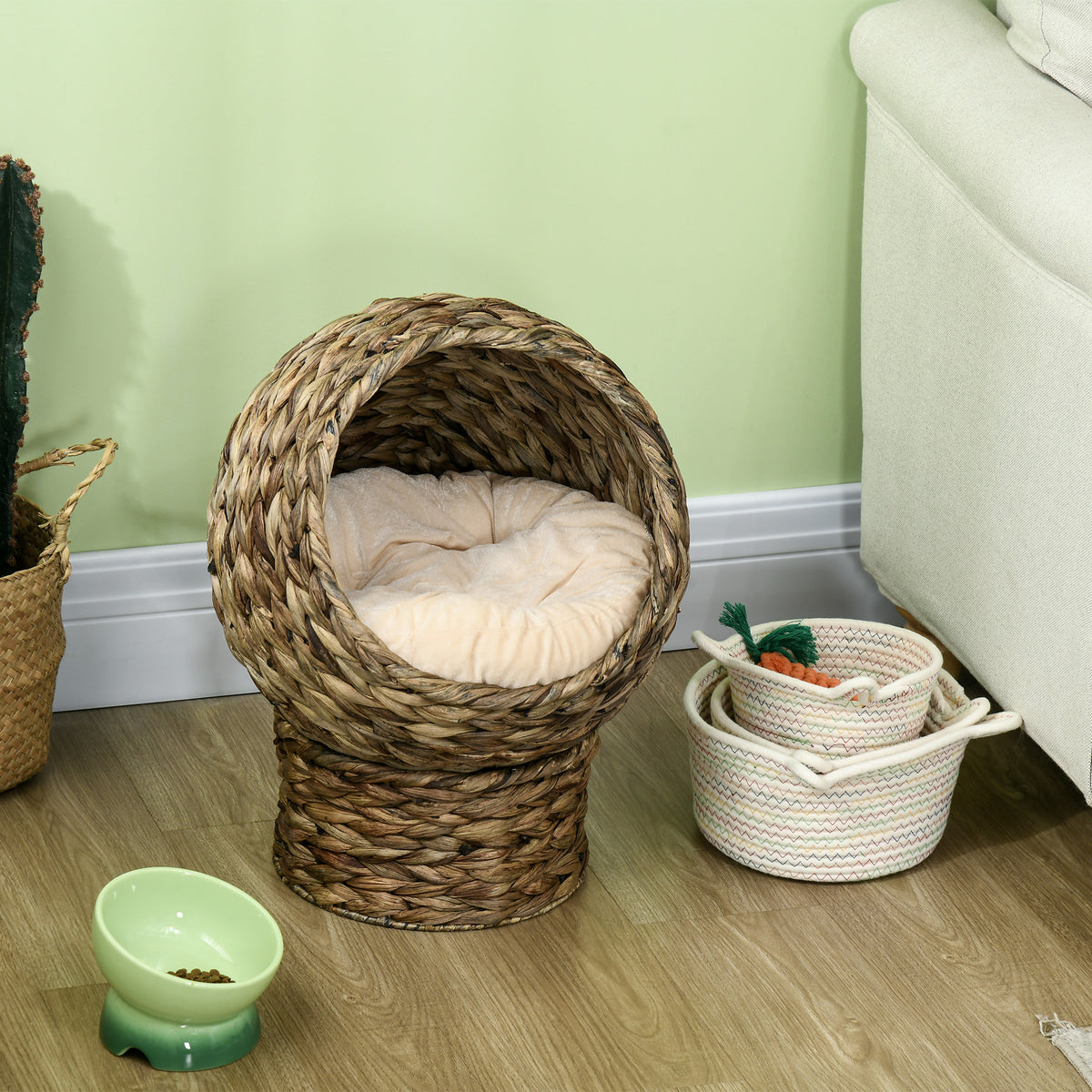 Panier lit surélevé pour chat avec coussin🐾