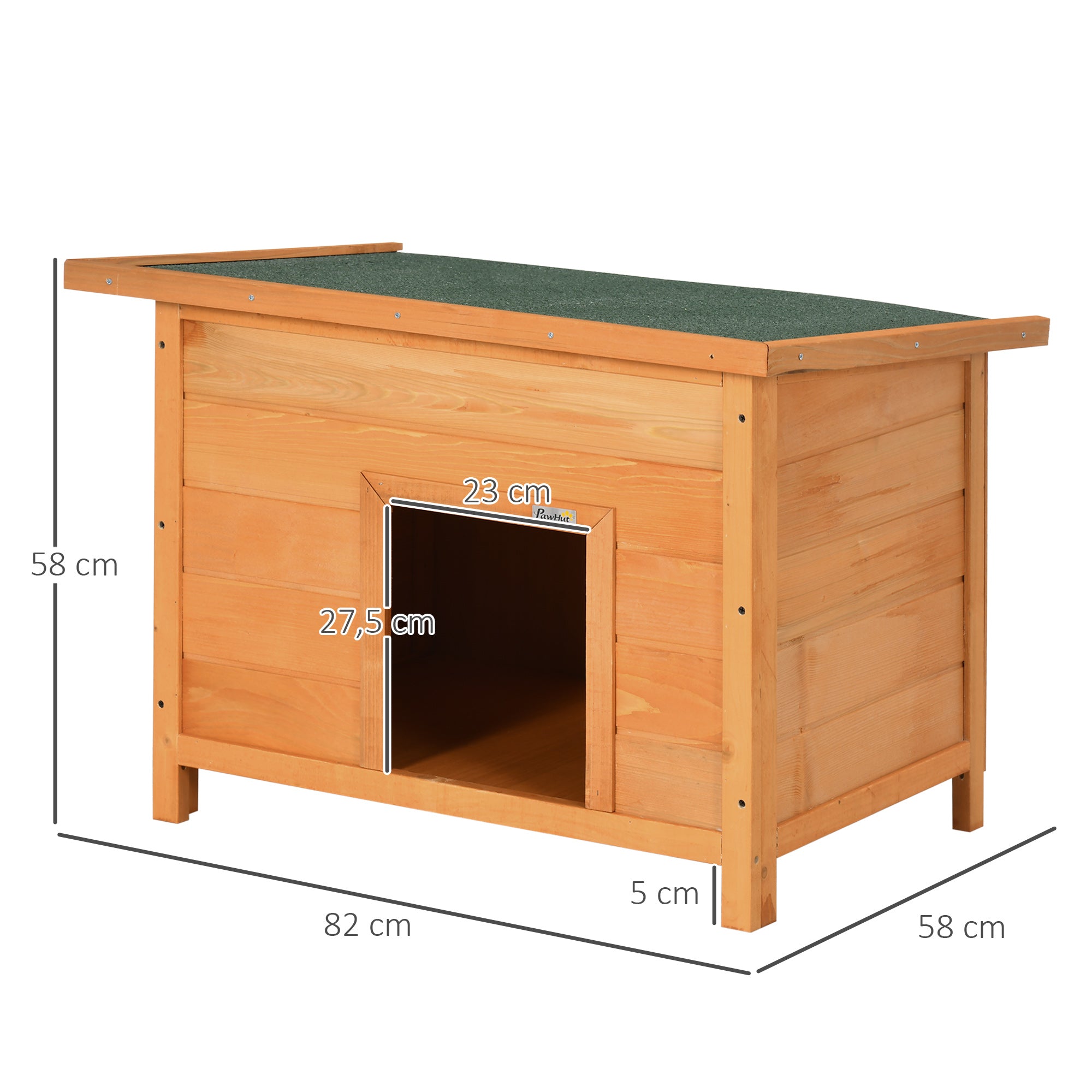 Niche en bois  pour chien - Toit ouvrant 🐾