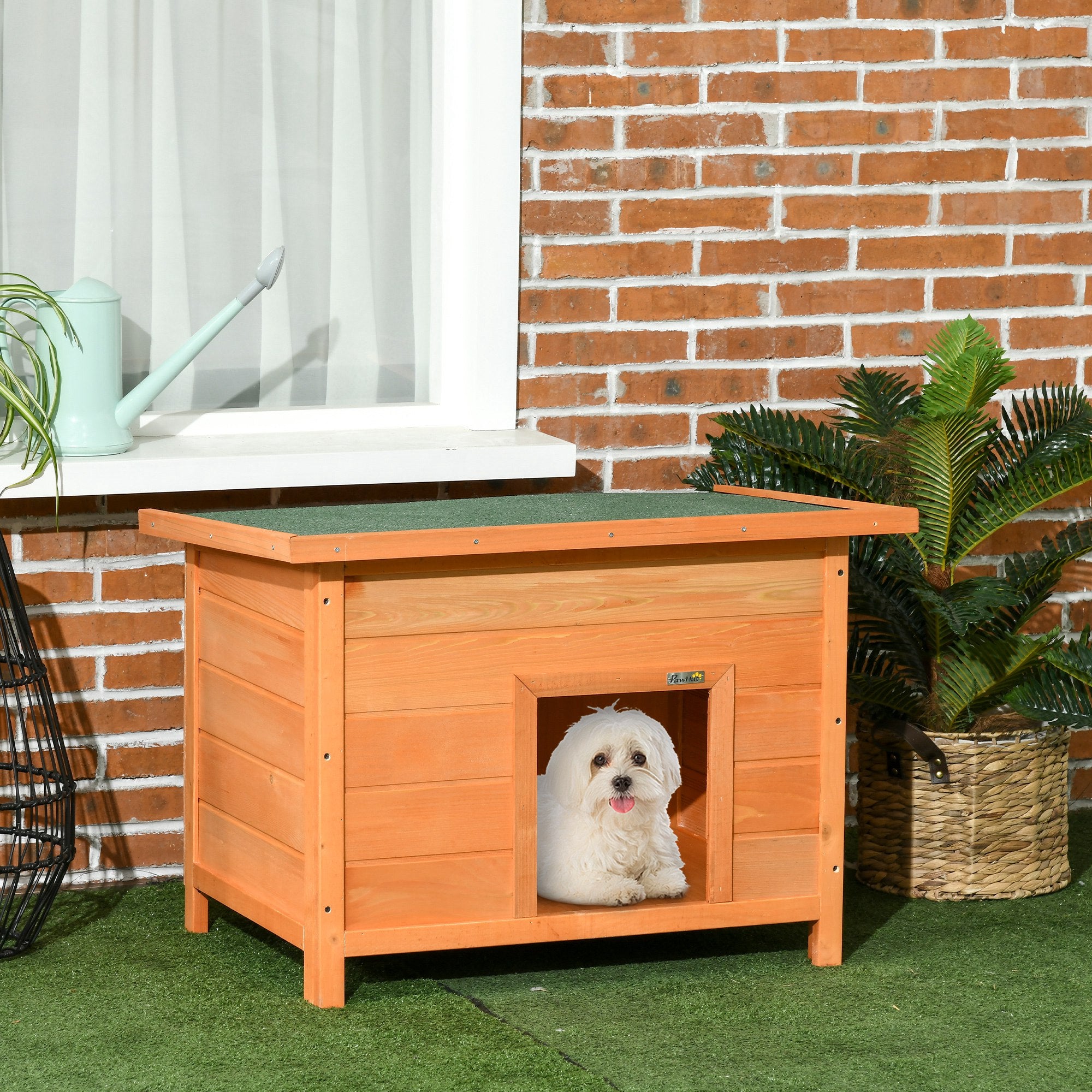 Niche en bois  pour chien - Toit ouvrant 🐾